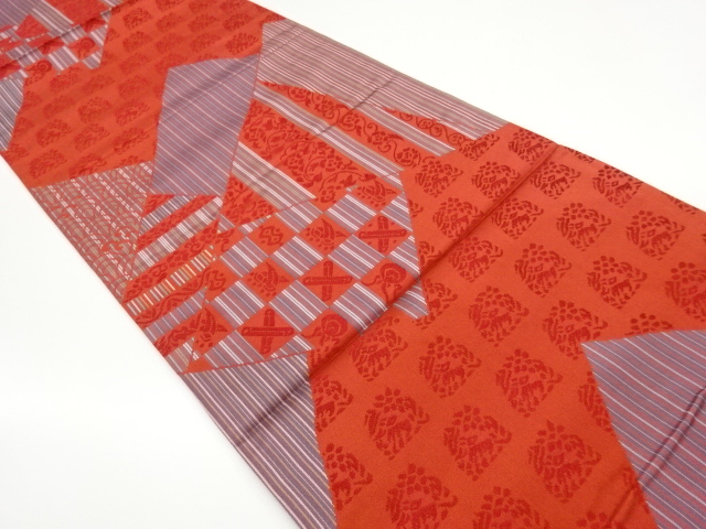 JAPANESE FUKURO OBI / CHIKUZEN HAKATA / WOVEN GRID